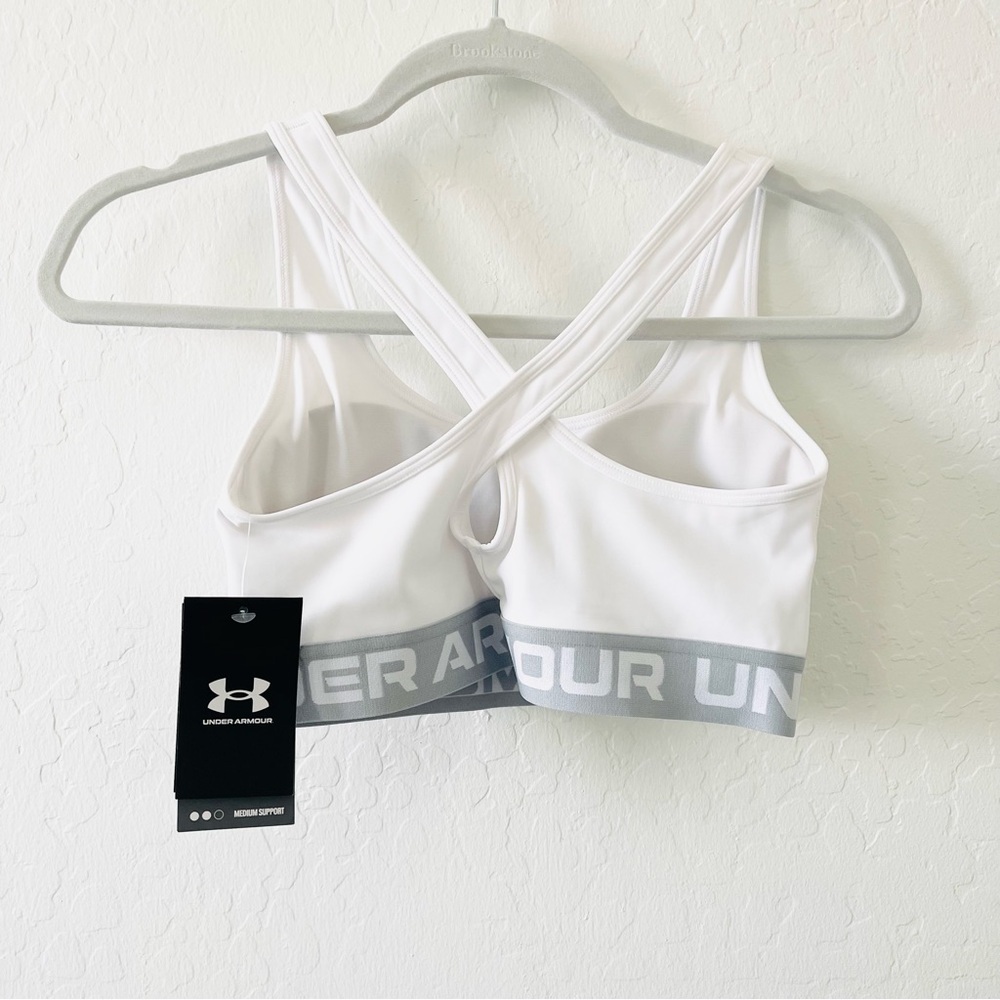Under Armour Women’s Mid Cross-back Sports Bra - Picture 2 of 3
